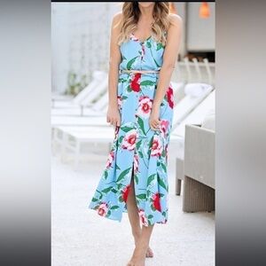 Gibson The Motherchic Al Fresco Strappy Button front dress size medium petite